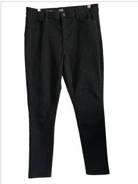 A.N.A. Black Skinny Casual Denim Jeans Size14